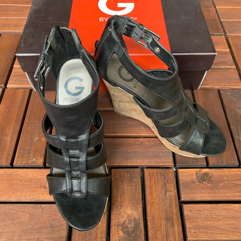 G by Guess high heel wedge women shoe size 6